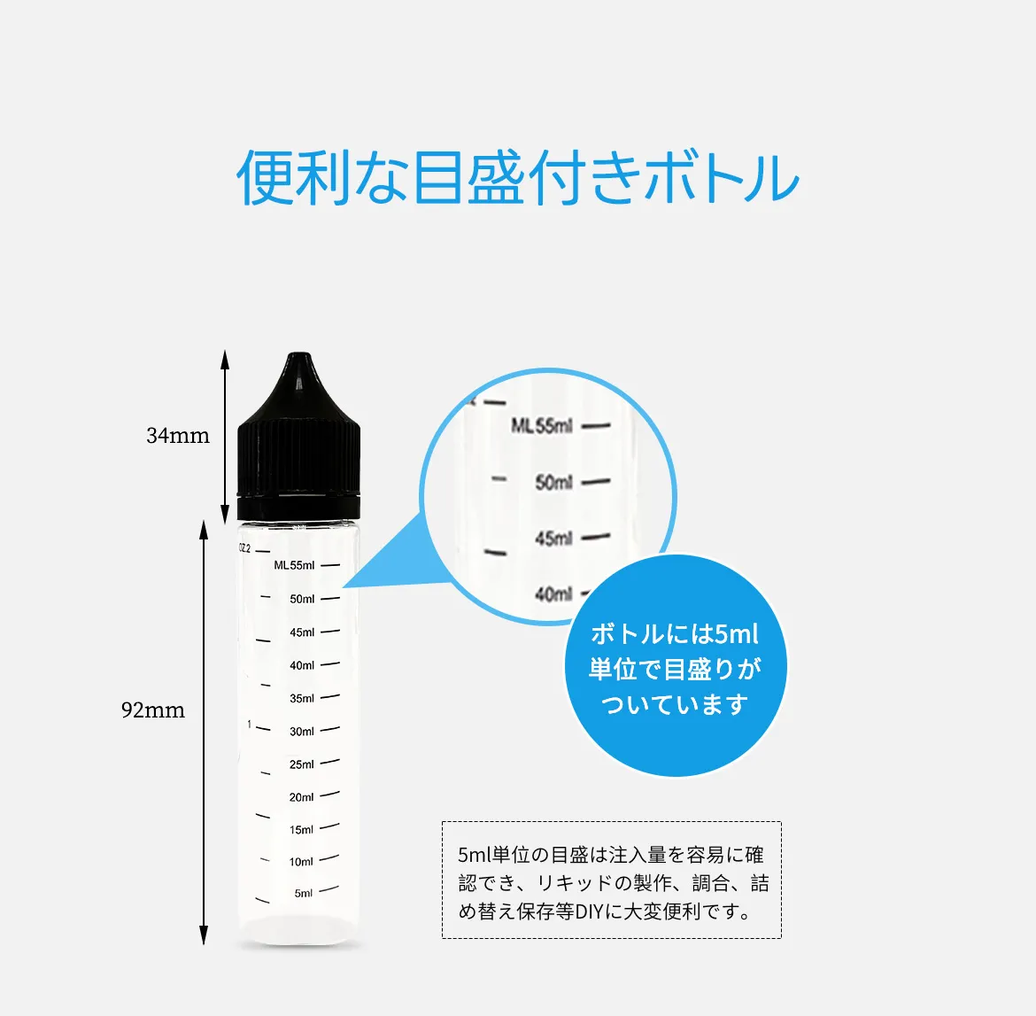 ユニコーンボトル(目盛り付き) 60ml 1