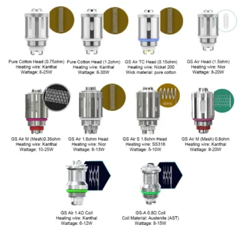 Eleaf GS Air Series Coil Heaad for Ijust Series ,GS Turbi ,Trim Kit ,Gs Air Tank, Amnis Kit, Gs Air 4 Tank ,Mini Stick 2 Kit(5pc/Pack)