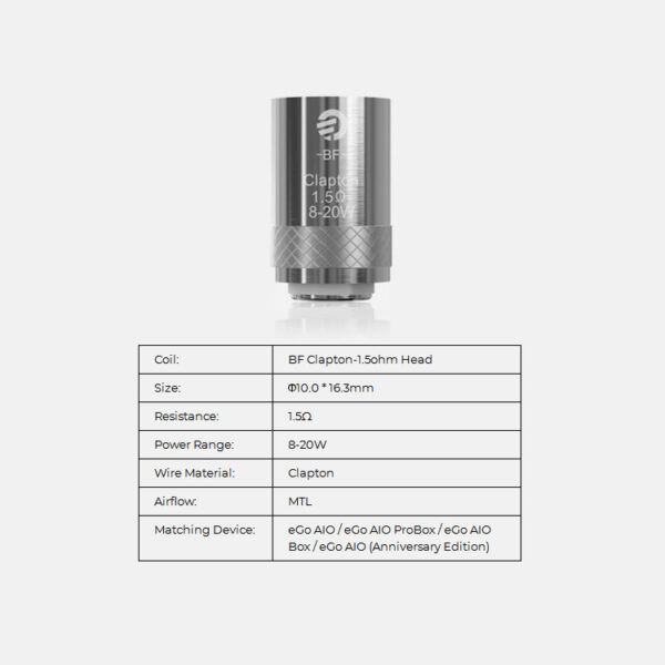 Joyetech BF Series Coil Head for Cubis & Cuboid Mini Atomizer & Egrip II & Aio & Aio D16 & Aio D22 & AIO PRO C & AIO PRO XL & AIO PRO & Cubis Pro & Evic Aio & AIO BOX (5pcs/pack) - Image 3