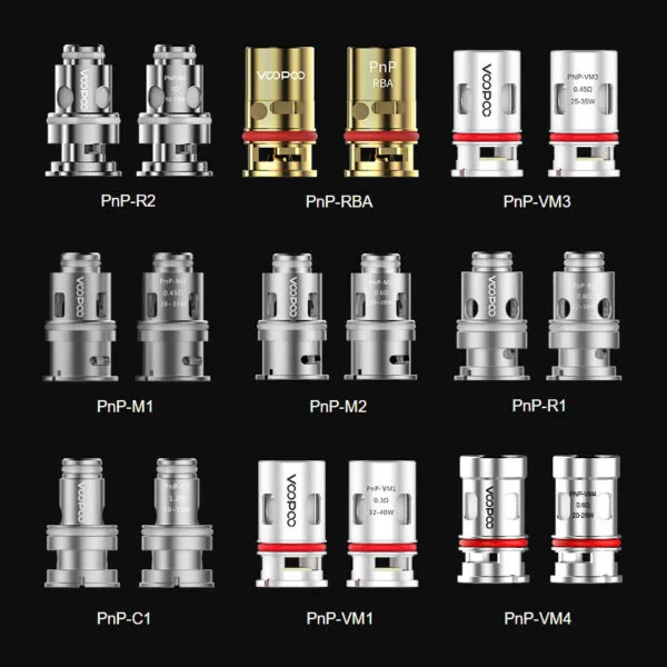 Voopoo PnP Replacement Coils for Drag Baby/Mini/2/S/X,VINCI Series Kit,Argus Pro,PnP 20/22,V.SUIT,Doric 60,Drag E60,Drag H80 S (5Pcs/Pack)