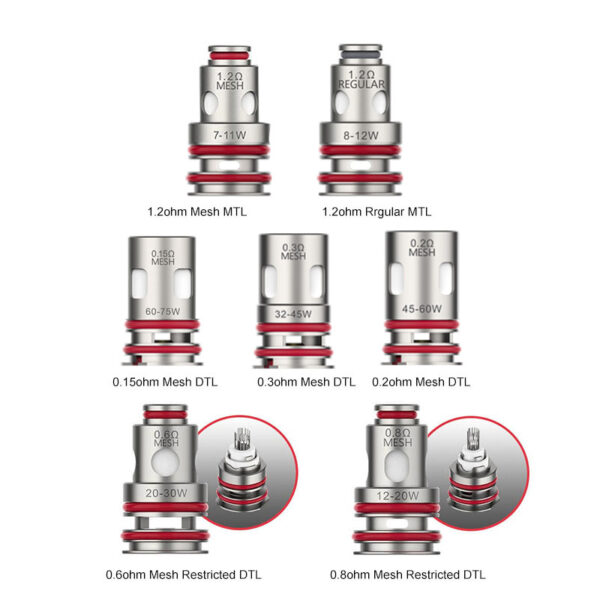 Vaporesso GTX Coil for Target 80 / Target PM30 , GTX One / Go 40 / Go 80, GEN Nano / Air 40 / PT60 / PT80 S / Gen160 / FIT 40,  Xiron, Luxe PM40 / PM80 / PM80 S, SWAG PX80,  Luxe XR / XR MAX / X PRO / LUXE X2 (5pcs/pack) - Image 2