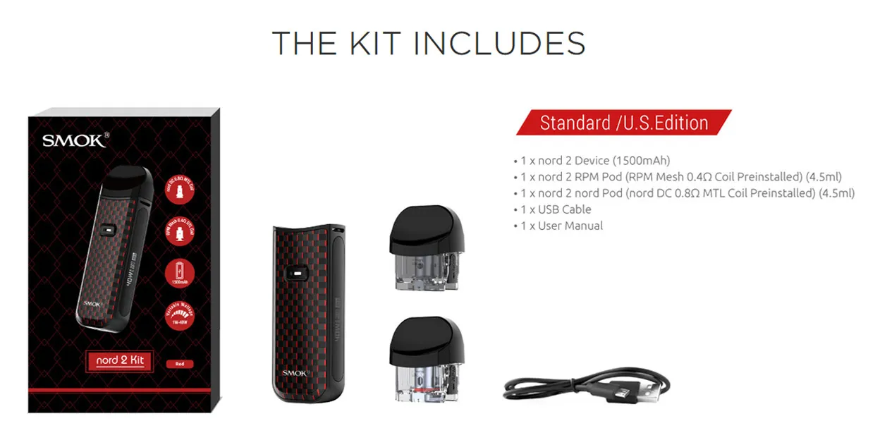SMOK Nord 2 Pod System Kit 1500mAh 4.5ml 4