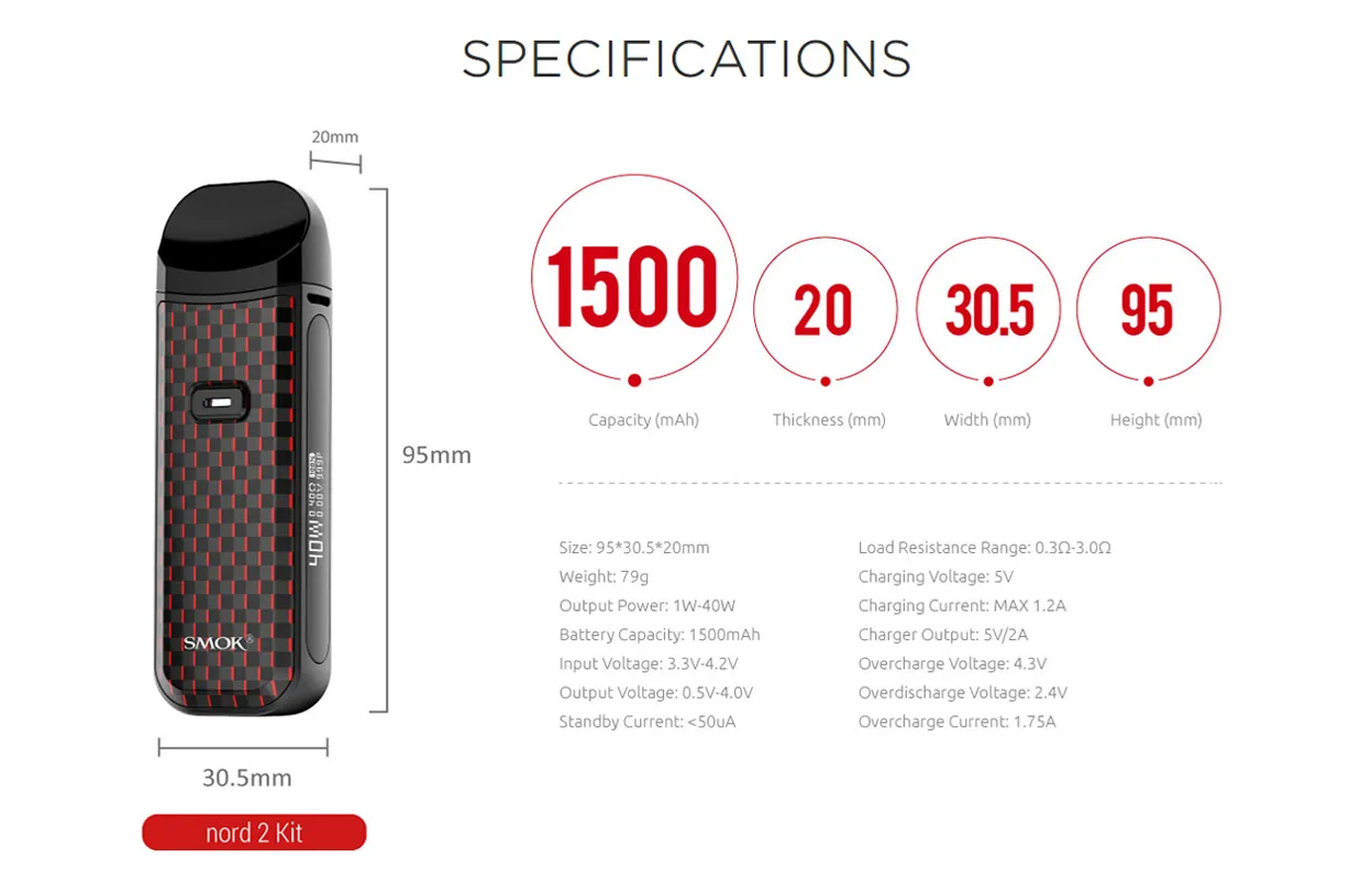 SMOK Nord 2 Pod System Kit 1500mAh 4.5ml 6