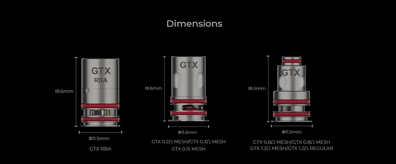 Vaporesso GTX RBA Coil for Target PM80 Kit / Target PM80 SE Kit / Gen Nano Kit / Luxe 80S / luxe 80 / Target PM80 / GTX Go 80 / LUXE XR / LUXR XR Max Kit 4