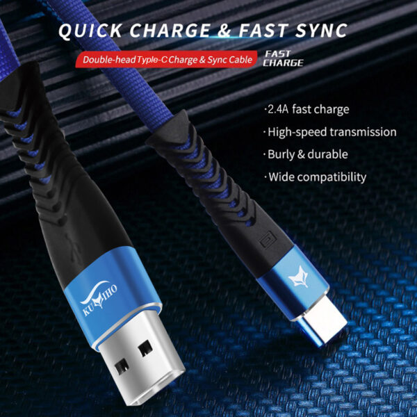 Kumiho K2 Zn-alloy Fast Charge Sync Type-C Cable - Image 3