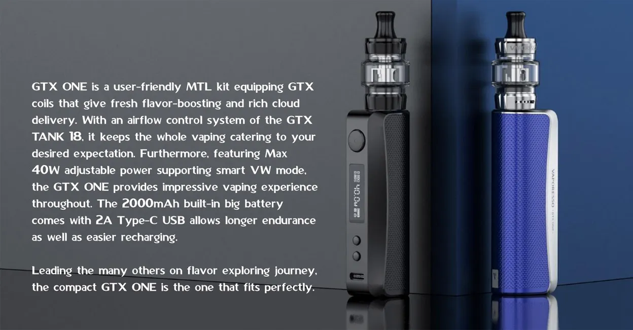 Vaporesso GTX One Mod Kit with GTX Tank 18 2000mAh 3ml 2