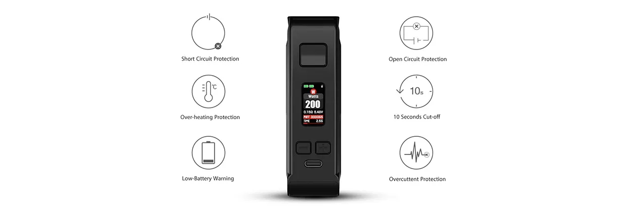 Vandy Vape GAUR-21 Dual 21700 Box Mod 200W 10