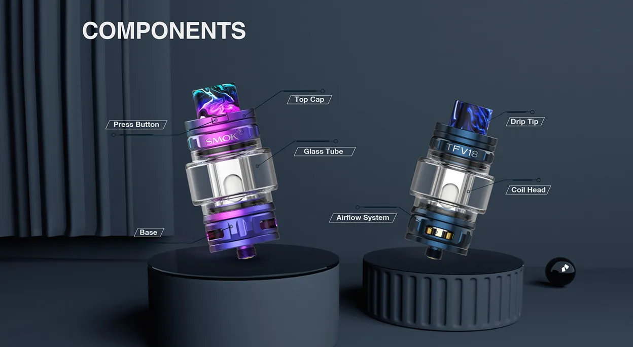 SMOK TFV18 Tank Atomizer with Child-Proof 7.5ml 5