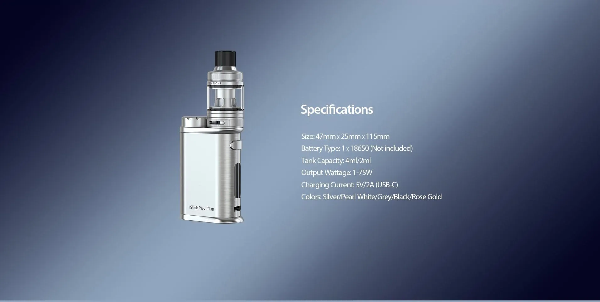 Eleaf iStick Pico Plus 75W Kit with Melo 4S Tank Atomizer 2ml 14