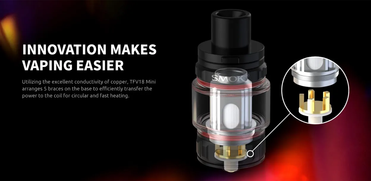 Smok R-Kiss 2 Mod Kit 200W with TFV18 Mini Tank Atomizer 6.5ml 14