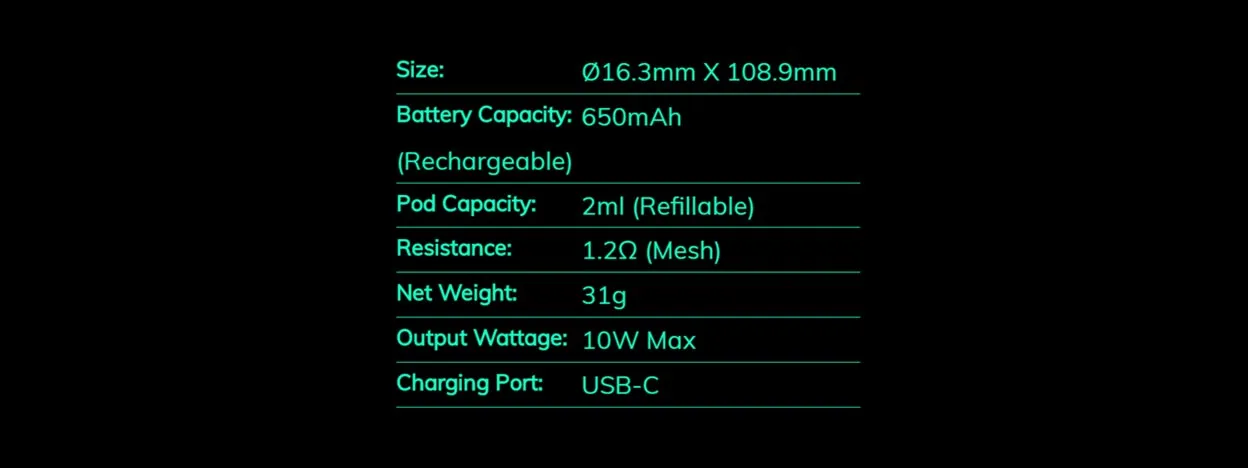Eleaf Iore Vino Pod System Kit 650mAh 2ml 7