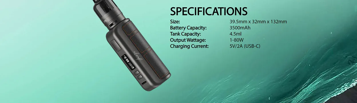 Eleaf iStick Power Mono 80W Box Mod Kit with GTL Pod Tank Atomizer 3500mAh 4.5ml 10
