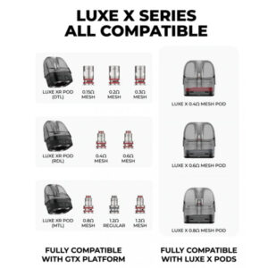 Vaporesso LUXE XR / LUXE X / LUXE XR Max / LUXE X PRO / LUXE X2 Empty Pod Cartridge 5ml (2pcs/pack) 2