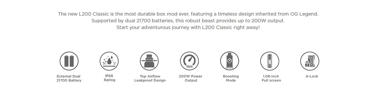 Geekvape L200 (Aegis Legend 2) Classic Mod kit with Z Max Tank Atomizer 6ml 3