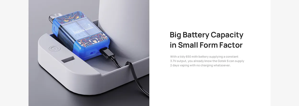 Aspire GoTek S Pod System Kit 650mAh 4.5ml 8