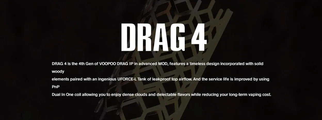 Voopoo Drag 4 Box Mod Kit with Uforce-L Tank Atomizer 4ml 3