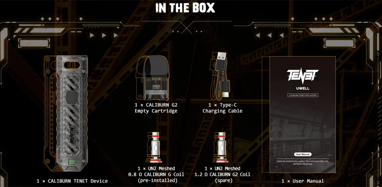 Uwell Caliburn TENET Pod System Kit 750mAh 2ml 16