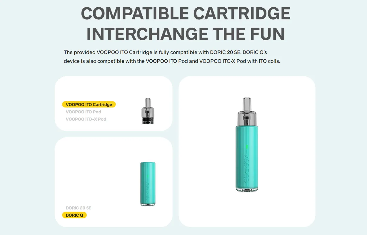 VOOPOO Doric Q Pod System Kit 800mAh 2ml 12