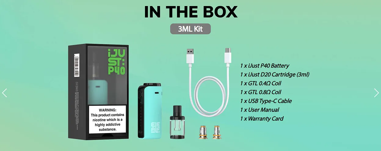 Eleaf iJust P40 Pod Mod Kit 1500mAh 3ml 11