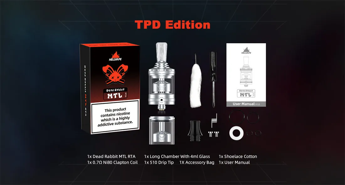 Hellvape Dead Rabbit MTL RTA Atomizer 4ml 10