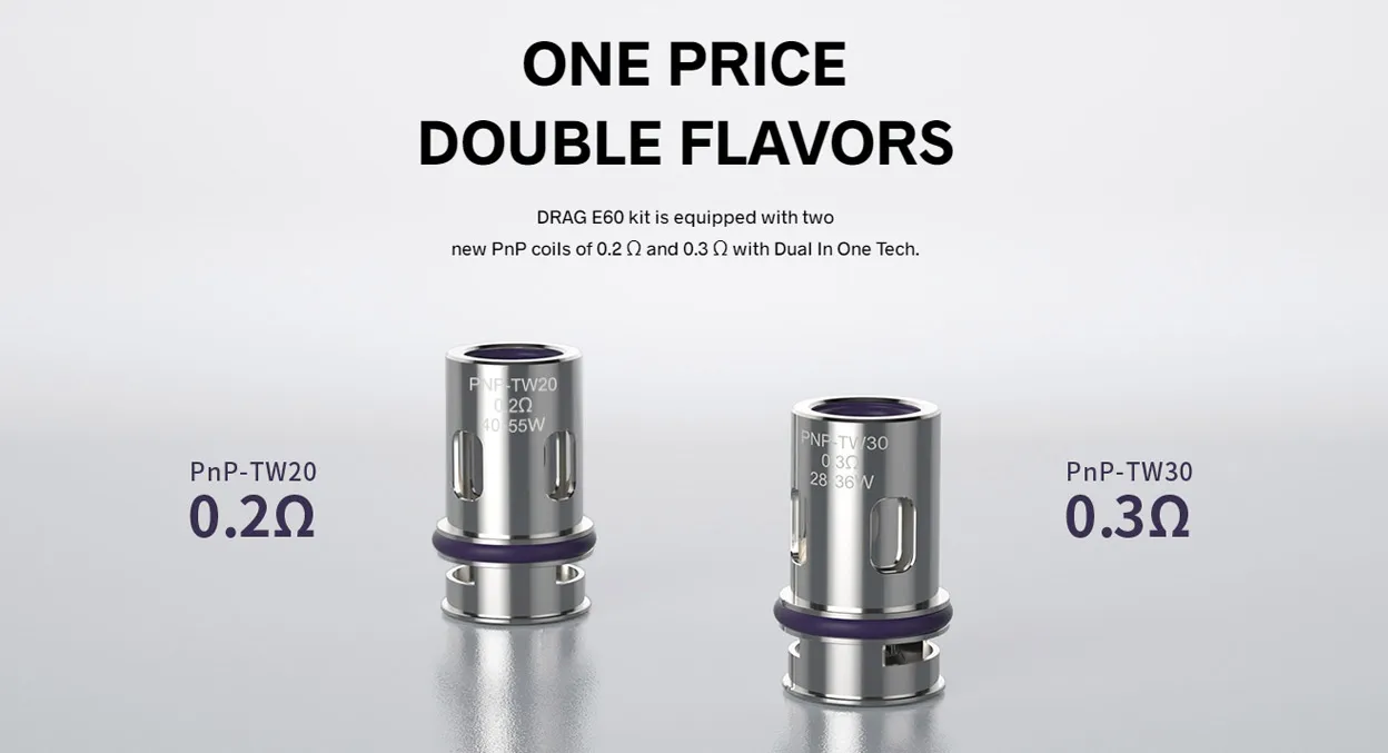 VOOPOO Drag E60 Mod Kit with PNP Pod II 2550mAh 5ml 12