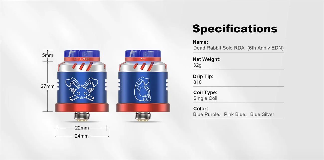 Hellvape Dead Rabbit Solo RDA 22mm (6th Anniv EDN) 4