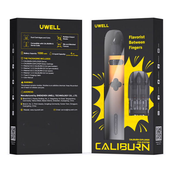 Uwell Caliburn Explorer Pod System Kit 1000mAh 4ml - Image 4
