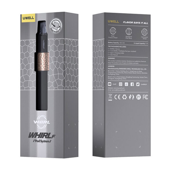 UWELL Whirl F Pod System Kit 450mAh 2ml - Image 4
