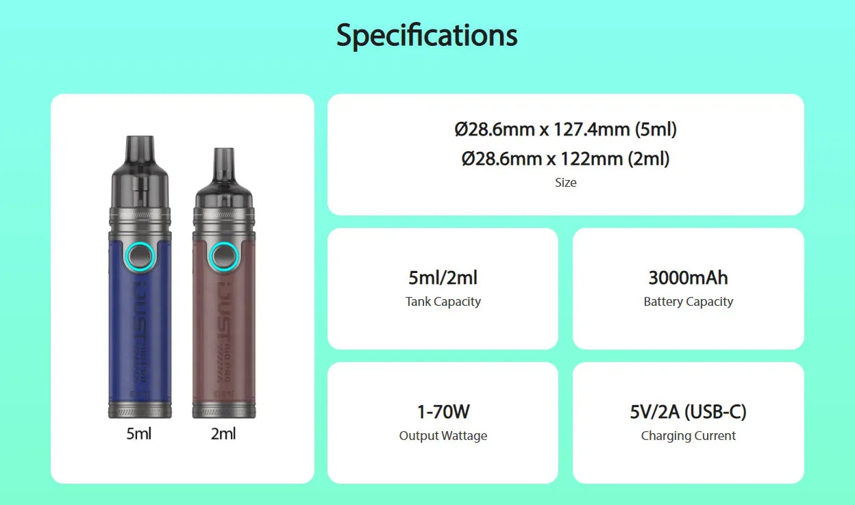 Eleaf iJust Aio Pro 70W Battery with EP Pod Kit 3000mAh 5ml 10