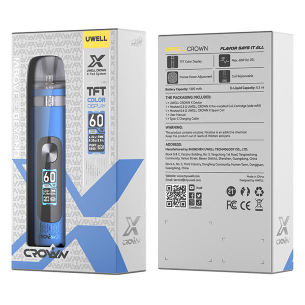 Uwell Crown X Pod System Kit 1500mAh 5.3ml - Image 8