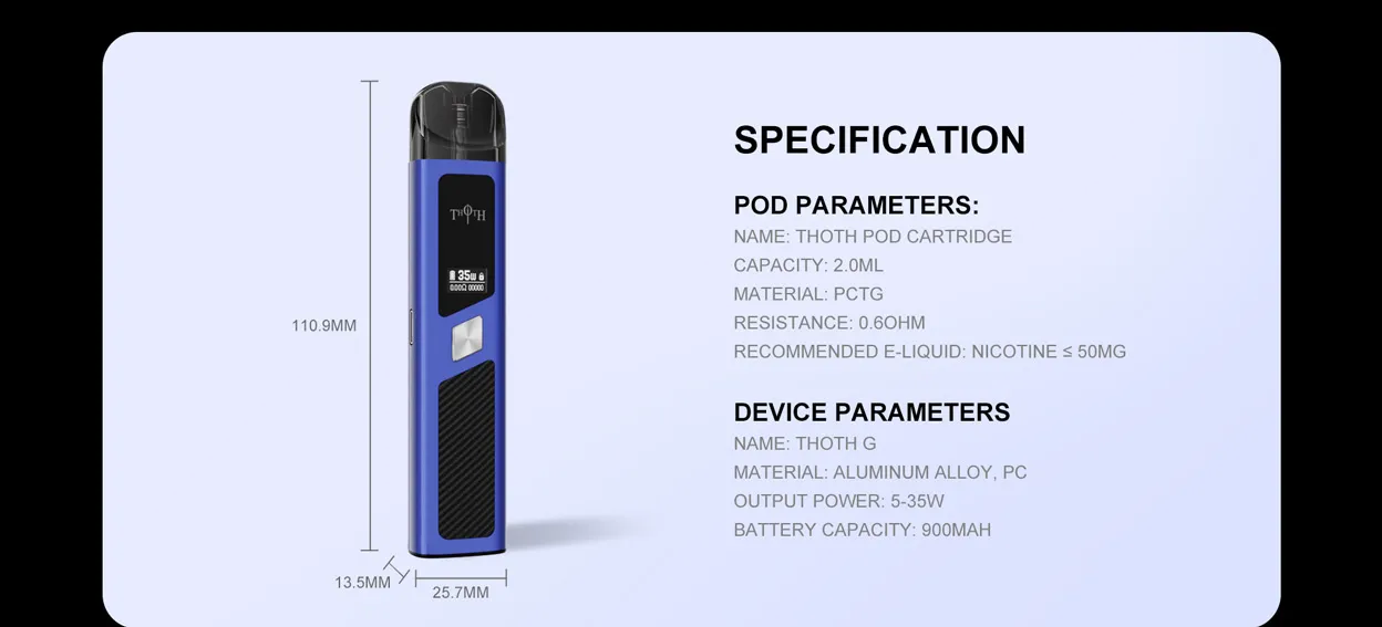 Kumiho THOTH G Pod System Kit 900mAh 2ml 11
