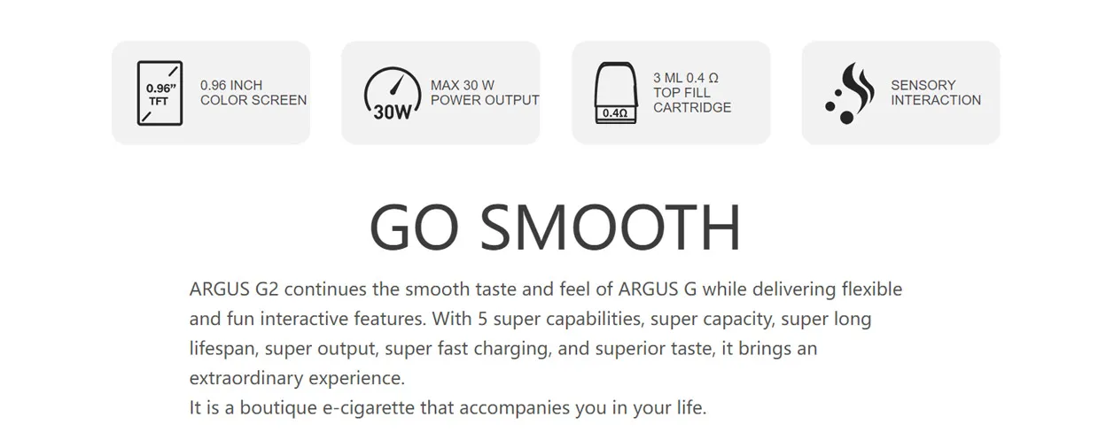 VOOPOO Argus G2 Pod System Kit 1000mAh 3ml 2