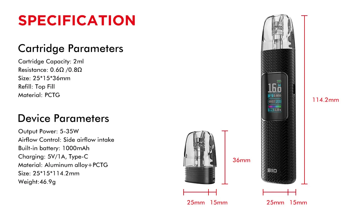 Vandy Vape BIIO Pod System Kit 1000mAh 2ml 10