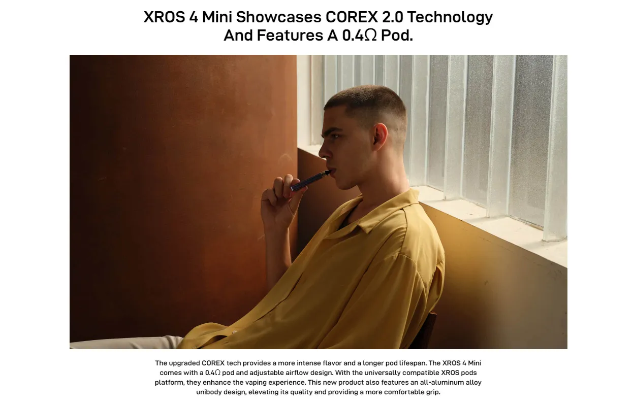 Vaporesso XROS 4 Mini Pod System Kit 1000mAh 3ml 2