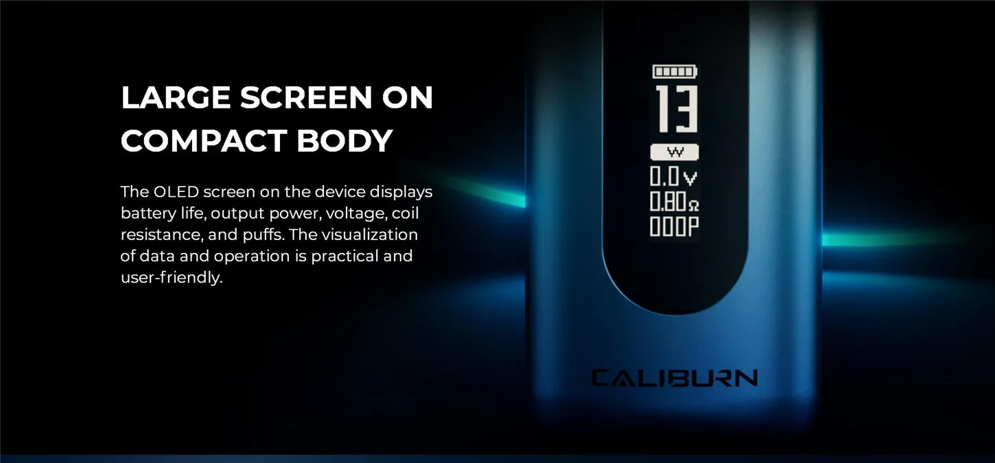 Uwell Caliburn X Pod System Kit 850mAh 3ml, Auto Power Off if no Operation for 8 Minutes 7