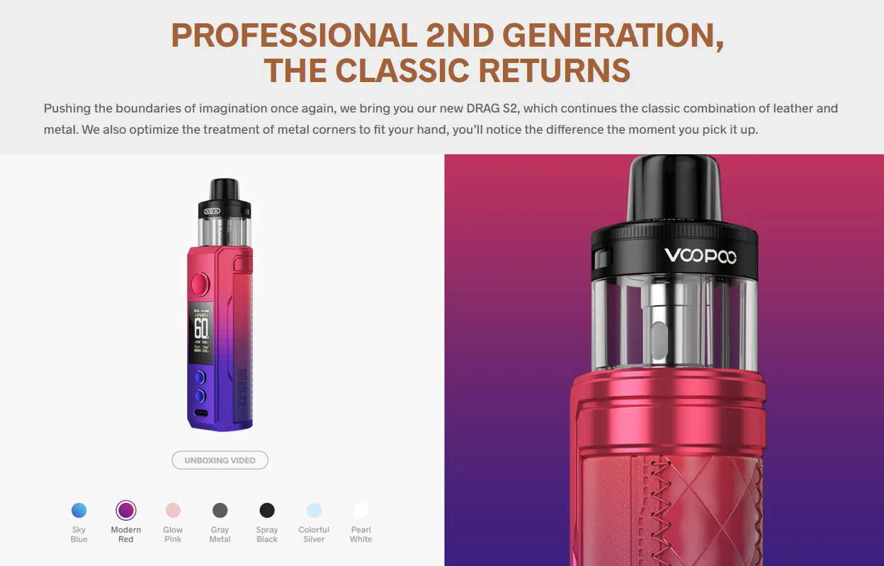 Voopoo Drag S2 60W Box Mod Kit with PnP X Cartridge DTL 2500mAh 5ml, Auto Power Off if no Operation for 10 Minutes 11