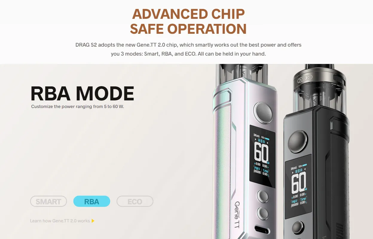Voopoo Drag S2 60W Box Mod Kit with PnP X Cartridge DTL 2500mAh 5ml, Auto Power Off if no Operation for 10 Minutes 14