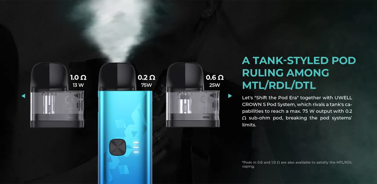 Uwell Crown S Pod System Kit 1500mAh 5ml 2