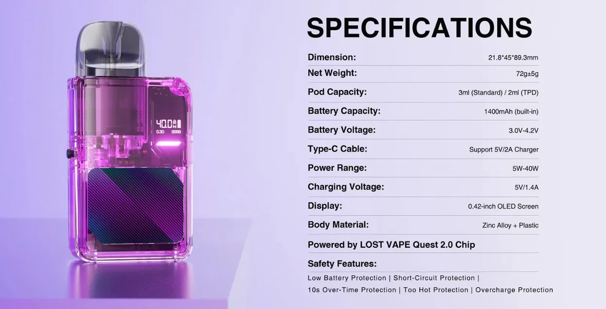 Lost Vape Thelema Elite Art 40 Pod Kit 1400mAh 3ml 12