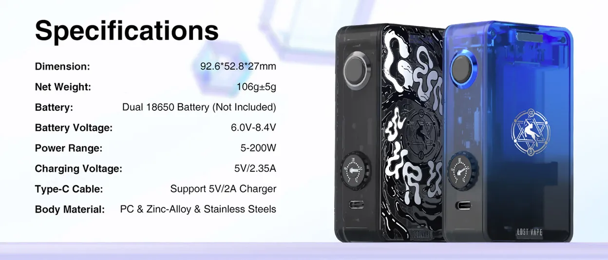 Lost Vape Centaurus P200 Box Mod (200W) 12