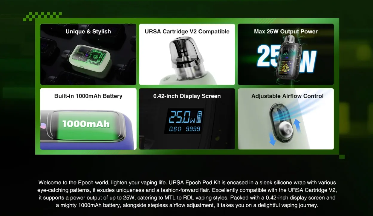 Lost Vape Epoch Pod System Kit 1000mAh 2.5ml 2