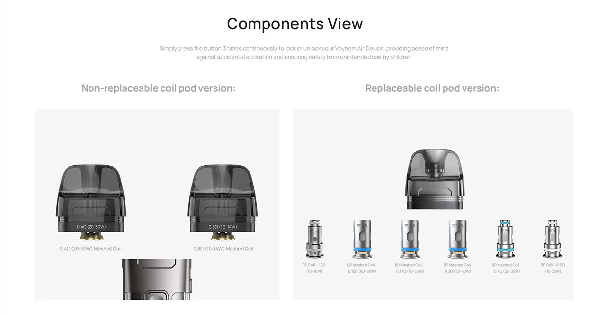Aspire Veynom Air Pod System Kit 2800mAh 5ml 9