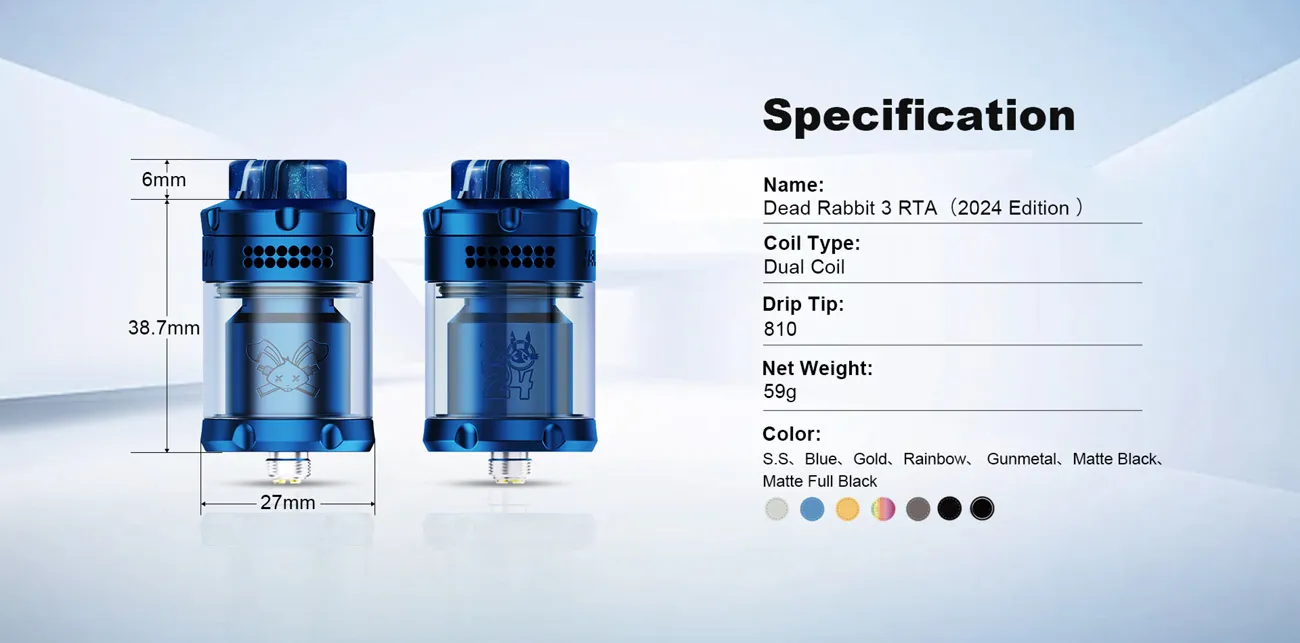 Hellvape Dead Rabbit 3 RTA Atomizer 5.5ml (2024 Edition) 8