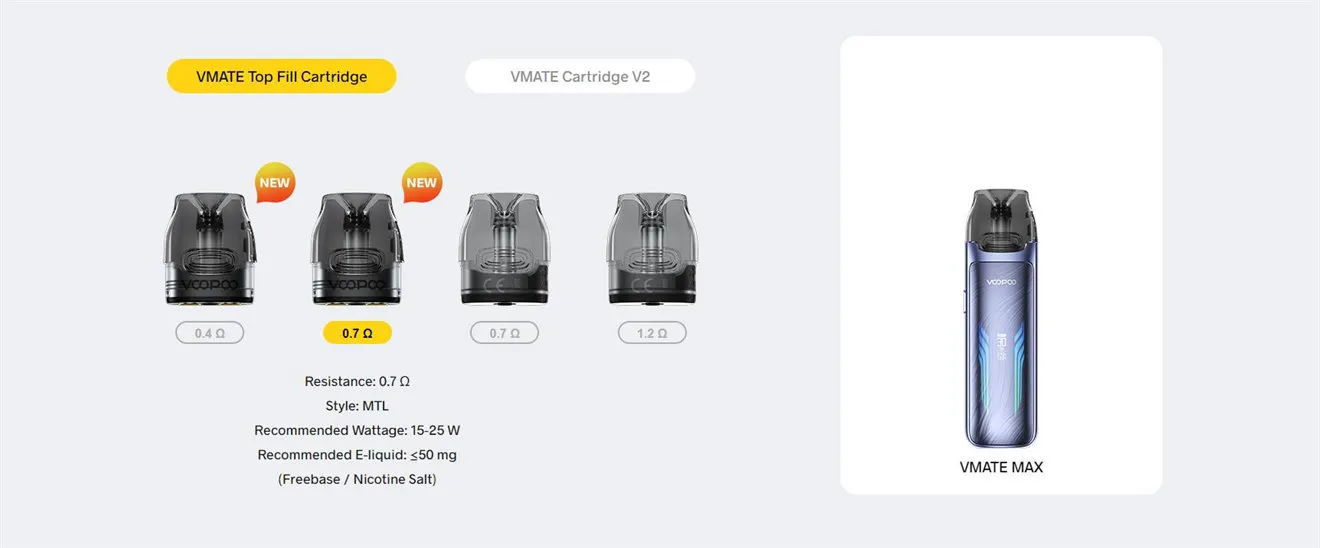 VOOPOO Vmate Max Pod System Kit 1200mAh 3ml 17
