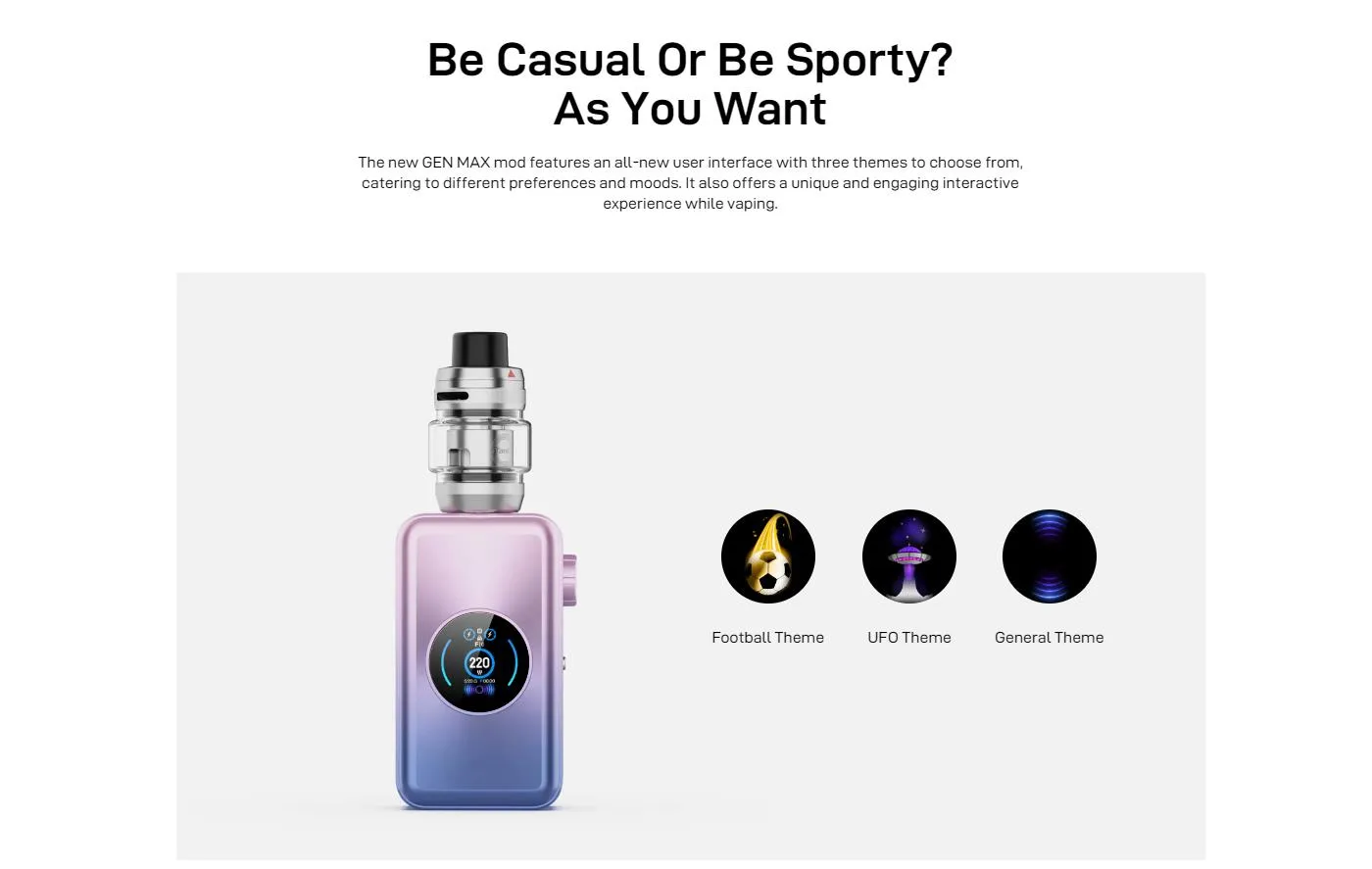 Vaporesso GEN MAX Mod Kit With iTank T Atomizer 6ml 9