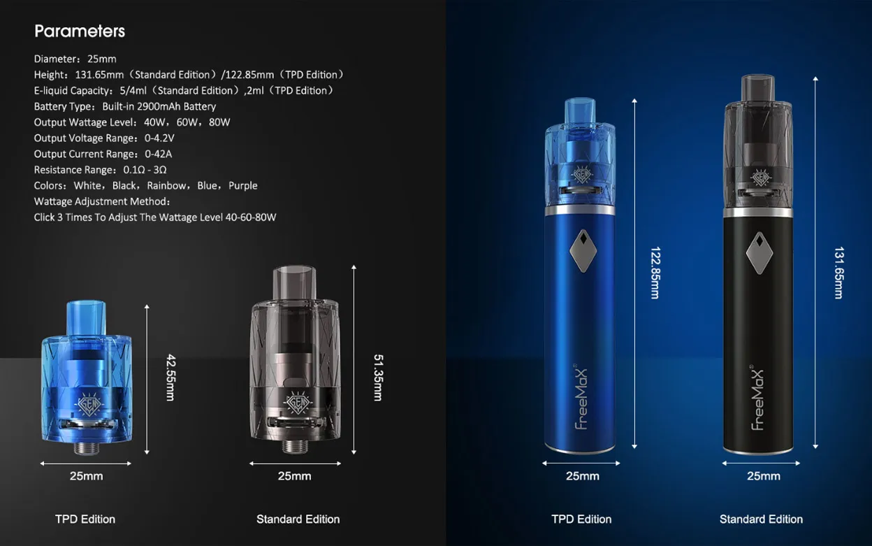 Freemax Gemm 80W Starter Kit 2900mAh 5ml 2