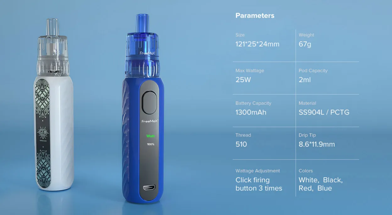 FreeMax Gemm 25W Pod Mod Kit 1300mAh 2ml 2