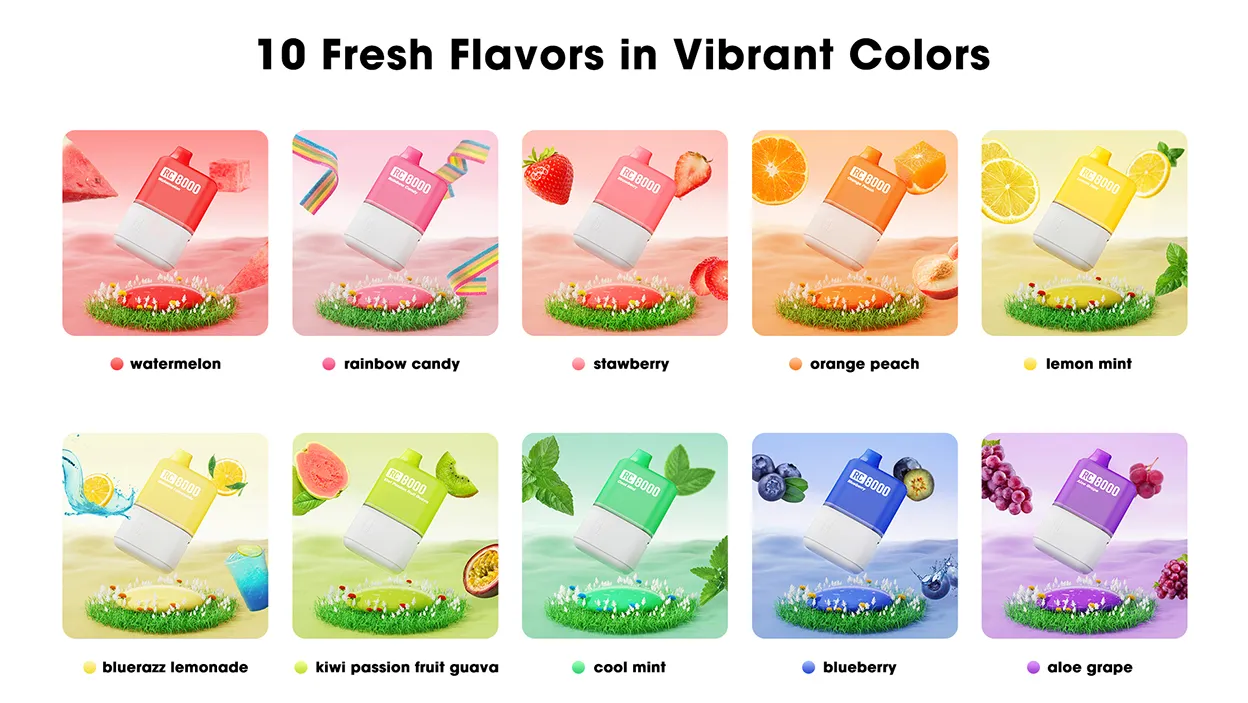 YUMI RC8000 Replaceable Disposable Pod Kit 600mAh 12ml 8