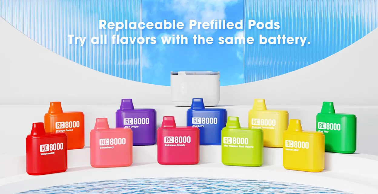 YUMI RC8000 Replaceable Disposable Pod Kit 600mAh 12ml 9