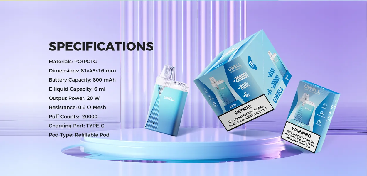 Uwell Conick VK6 Refillable Disposable Kit 800mAh 6ml 7